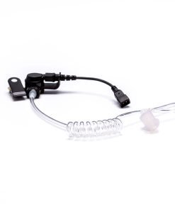 AT-2 Impact Quick Disconnect (QD) Coiled, Clear Acoustic Tube, Earbuds, Transducer, and Clothing Clip for Gold Series